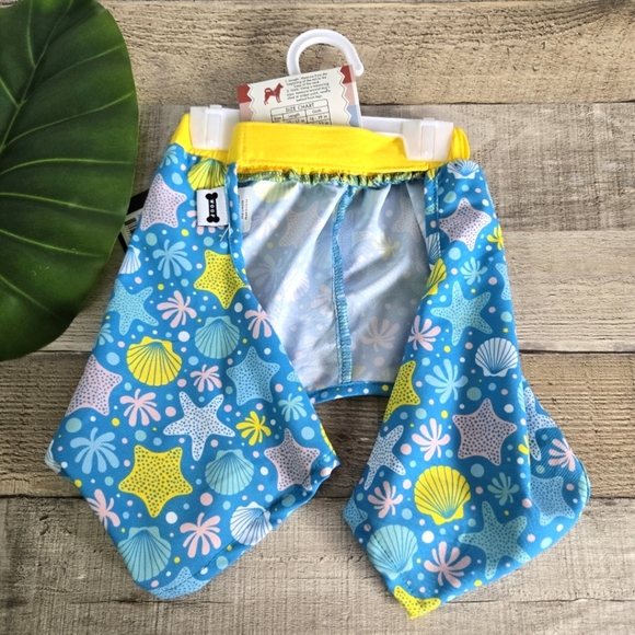 WOOF | Pet Swimsuit/Ocean Swim Trunks in Blue sz M - Picture 3 of 7